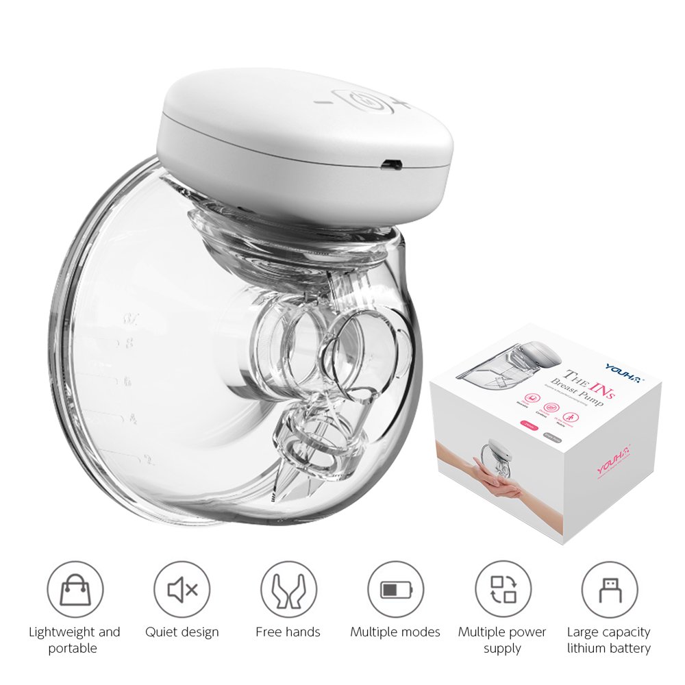 YOUHA Wearable Breast Pump Hands Free Electric Single Portable Wearable
