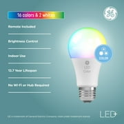GE LED+ Color Lamp LED Light Bulbs,General Purpose, A19 Bulbs, 9.5 Watts (2 Pack)