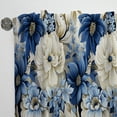 thumbnail image 3 of Designart "Seaside Floral Bliss" Floral Blue, White Curtain 1 Panel, 3 of 6