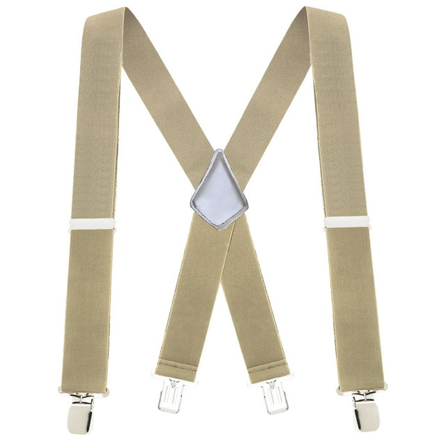 Buyless Fashion Bretelles pour Hommes - 48 Pouces Élastiques Ajustables Robustes 2 Pouces de Large - Dos en X