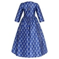 thumbnail image 2 of Jizyo Robe Maxi Abayas Musulmanes pour Filles, une Pièce, Manches Longues, Robe de Prière Islamique, Robe de Caftan Arabe Bleu Foncé 110/4Y, 2 of 7