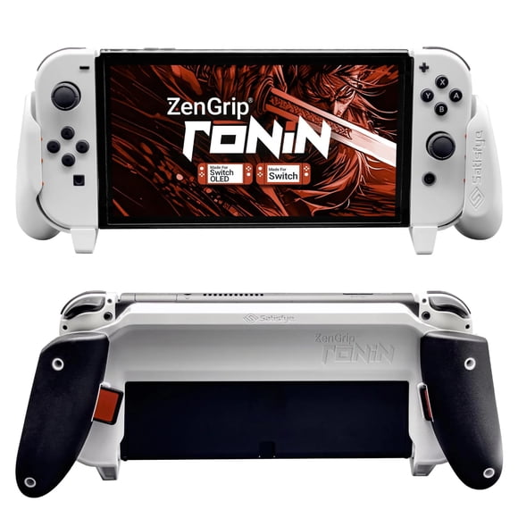 Satisfye ZenGrip Ronin Blanco Agarre Compatible con Nintendo Switch con Función de Acople