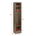 thumbnail image 4 of Prepac Narrow Entryway Organizer with Adjustable Shelf, Drifted Gray, 4 of 17