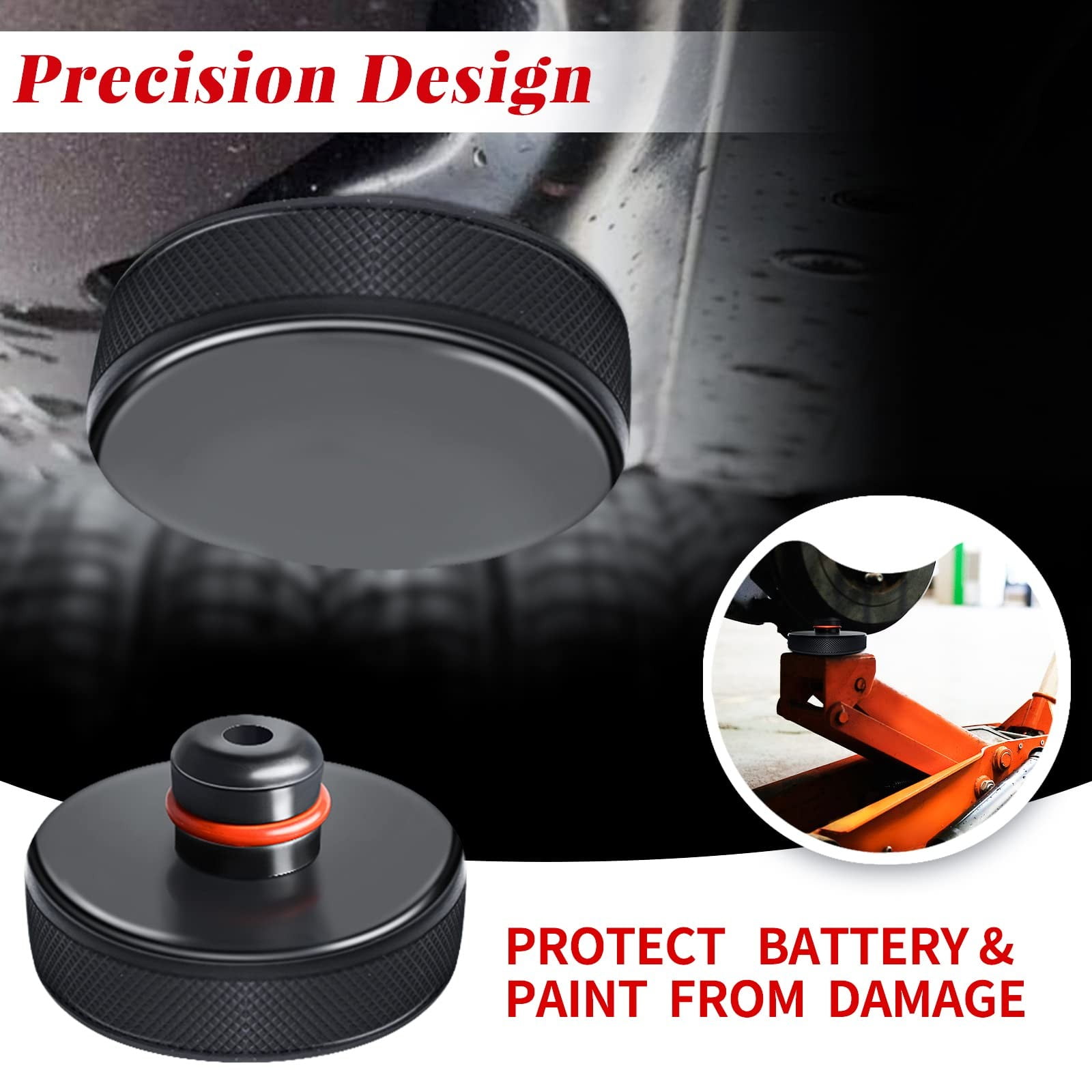 Crane jack pad suitable for Tesla Model 3/S/X/Y, 4-piece with storage box and accessories-