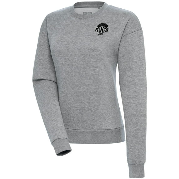 Women's Antigua Heather Gray Randy Orton Victory Pullover Sweatshirt