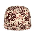 thumbnail image 2 of Daiia Snake print Flat Bill Hats Flat Brim Trucker Cap Baseball Cap Adjustable Classic Low Profile Hat Unconstructed Plain Cap, 2 of 9