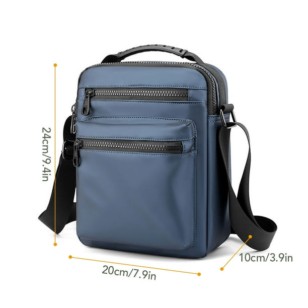 Blue leather bag mens online