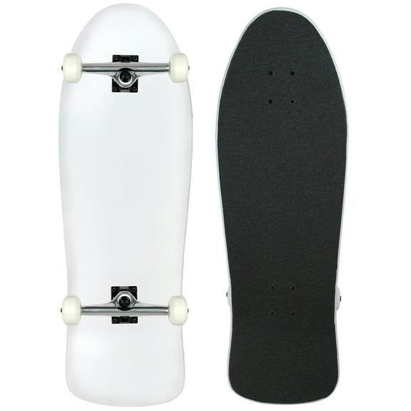 Moose Skateboards Old School 10" x 30" White Blank Skateboard Complete