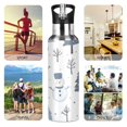 thumbnail image 7 of Yayeee 20oz Insulated Water Bottle Double Wall Stainless Steel with Flip Straw Lid, Cute Snowmen, 7 of 7