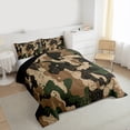 thumbnail image 3 of Homewish Retro Camo Bedding Comforter Set,Vintage Camouflage Twin Comforter Sets,Brown Splashing Ink Bedding Set For Boys Kids,Luxury Bedroom Decor Reversible,2-Piece, 3 of 8