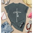 thumbnail image 3 of S4E Women's Faith Cross Religious T-Shirt X-Large Dark Heather, 3 of 4