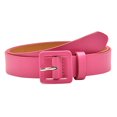 thumbnail image 1 of Cinturones Prolriy para mujer, de piel sintética, con botones cuadrados pequeños, de color liso, versátiles, decorativos, para vaqueros, accesorios de ropa, rosa fuerte, talla única., 1 of 3