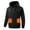 Black, variant on MELDVDIB Mens Heated Hoodies USB - Powered Electrical Heating Hooded Sweatshirt with Five Adjustable Heat Zones Warm Outdoor Winter Wear