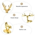 thumbnail image 6 of RUNROTOO 4Pcs Golden Reindeer Ornament Zinc Alloy for Holiday Table Decor and Desk Ornaments, 6 of 8