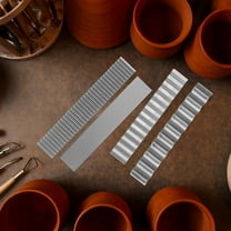 Minkissy Serrated Sculpting Tool Silver 5Pcs 7.86X0.71X0.04in