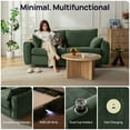 thumbnail image 5 of CHIC HOUSE Queen Sleeper Sofa Bed with Mattress, Pull Out Couch with USB Charging, Cup Holders & LED Light, Convertible Chenille Loveseat for Living Room RV Small Spaces, Green, 5 of 11