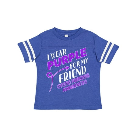 

Inktastic I Wear Purple for my Friend- Cystic Fibrosis Awareness Gift Toddler Boy or Toddler Girl T-Shirt