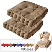 Bxaolu 2Pack Dining Chair Cushions, Thicker 3.54" Chairs Pads for Indoor Kitchen Room - Washable, Non-Slip Seat Cushion, 15.75" x 15.75", Khaki