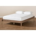 thumbnail image 4 of Baxton Studio Cielle French Bohemian Antique Oak Finished Wood Queen Size Platform Bed Frame, 4 of 7