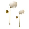 thumbnail image 4 of Pair of Italian Wall Lights, Brass Wall Scone , Stilnovo Style, Modern Vanity Light, 4 of 5