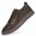 thumbnail image 2 of Men's Low-Top Lace-Up Casual Sneakers Flat Sole Stitched Detail Comfort Walking Shoes for Daily Commute, 2 of 6