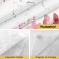 thumbnail image 4 of No Hook Red Wisteria Shower Curtain with Snap in Liner Set, Sprinng Summer Pastoral Flowers Botanical Waterproof Fabric Bathroom Curtains with See Through Top Window, Hotel Style Modern 66 x 72 Inch, 4 of 9