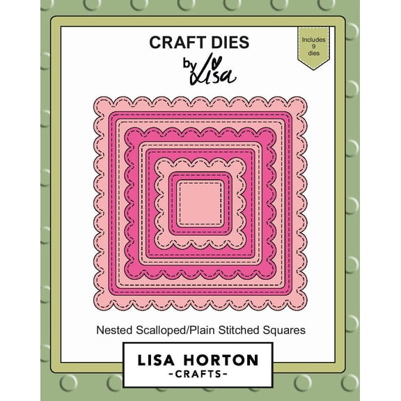 Lisa Horton Crafts Die Set - Nested Scalloped Square
