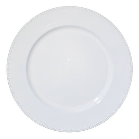 

Richland Beaded Charger Plate 13\ White Set of 48