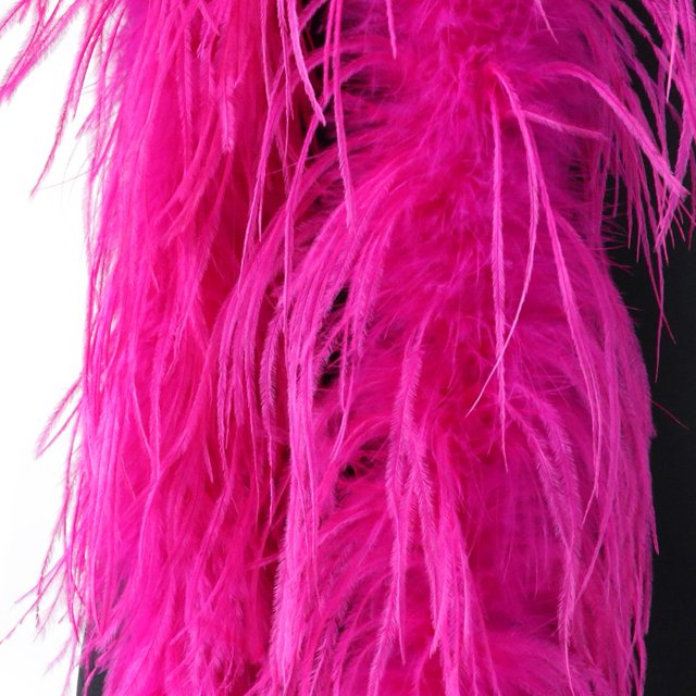 BUYISI Enhance Your Outfit With This Vibrant Ostrich Feather Shawl Available In A Rose Red