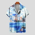 thumbnail image 5 of Txeol Mens Summer Floral Shirts,Men's Hawaiian Shirt for Men Short Sleeve Shirt Collar Beach Floral Summer Casual Button Down T-Shirts 2024 Clearance Sale, 5 of 5