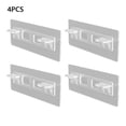 thumbnail image 4 of Langgg Shelf Support Holders Free-punching Removable Rack Pegs Plastic Wardrobe Partition Brackets Cabinet for Bathroom Bedroom Type 2, 4pcs, 4 of 7