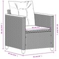 thumbnail image 4 of vidaXL Garden Chair with Cushions Beige Poly Rattan, 4 of 5