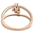 thumbnail image 4 of 14K Rose Gold Baguette Diamond Cluster Statement Band 10mm Cocktail Ring 1/3 CT., 4 of 5