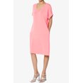 thumbnail image 3 of TheMogan Robe T-Shirt à Manches Courtes Col en V avec Poche pour Femmes P-3X, 3 of 6