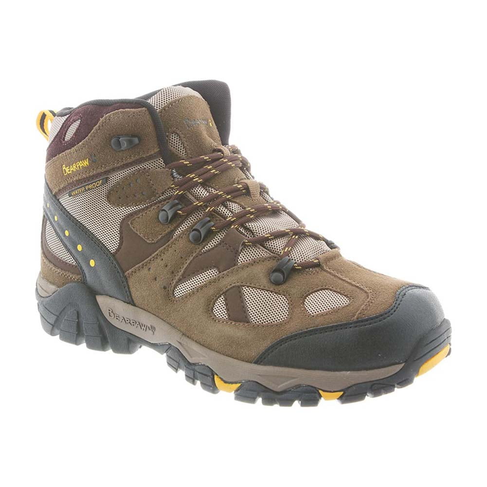 Bearpaw Men's Brock Hiking Boots Olive Suede Nylon Memory Foam Rubber 8 ...