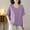 Purple, variant on Rezuofi 1 Pcs Women's Dressy Casual Blouse Half Sleeve Crewneck Spring Summer Tops Solid Color Loose Basic Tees 2025 Trendy Shirts