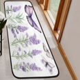 thumbnail image 6 of CURLYOOT Lavender Purple Floral Butterfly Runner Rug 2'x6' Washable Kitchen Runner Rug Indoor Non Slip Laundry Rugs Floor Carpet for Hallway Kitchen Entryway Bedroom Living Room, 6 of 9