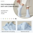 thumbnail image 5 of Ruffle Socks for Women, Multcolor Thin Frilly Socks Ladies Crew Cotton Socks for Girls, 6Pairs, 5 of 8