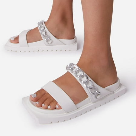 

〖Yilirongyumm〗 White 37 Sandals Women Thick Breathable Summer Leisure Shoes Sandals Soled Casual Women s Sandals