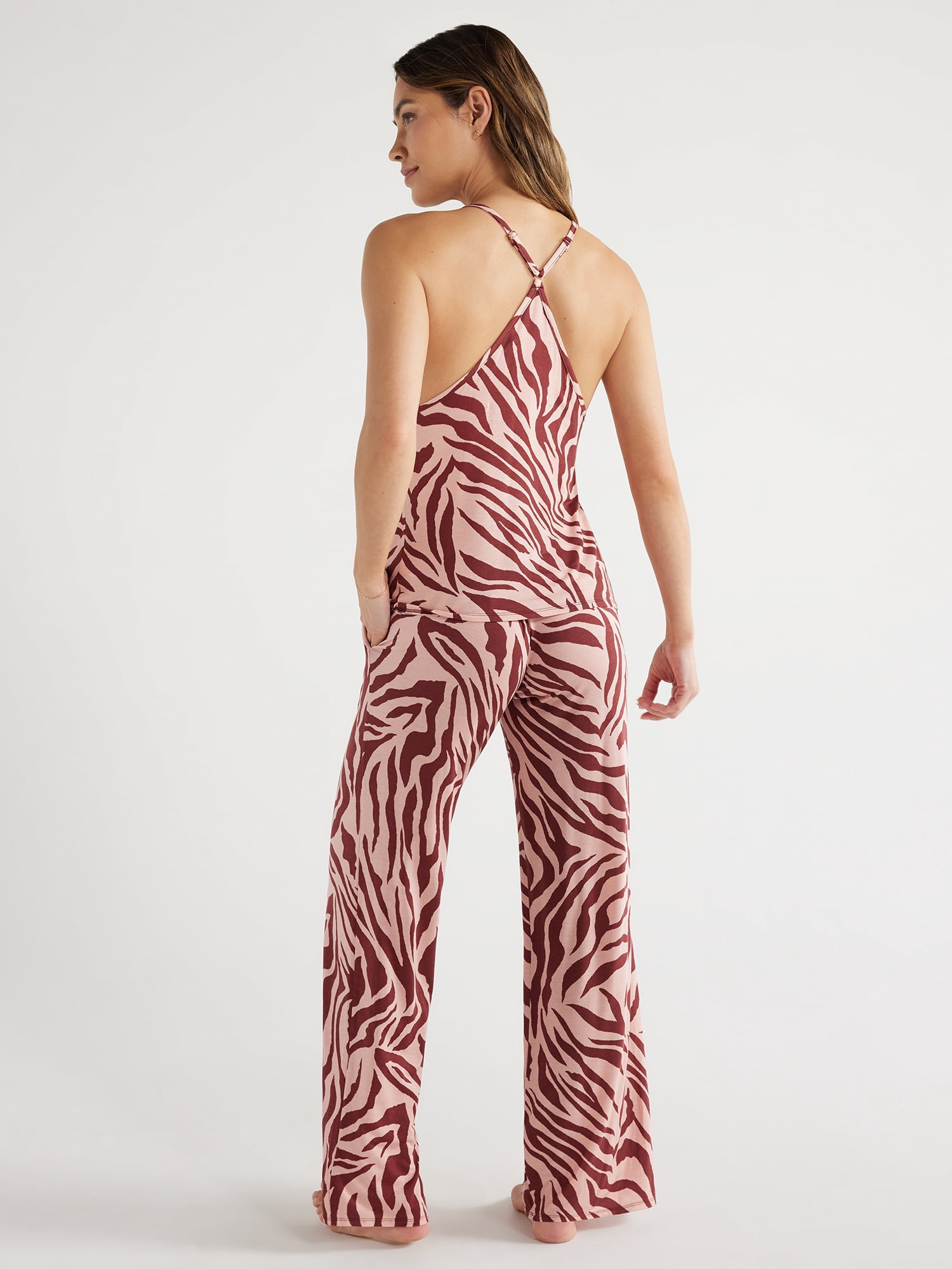 Sofia Intimates Women's and Plus Modal Cami and Pajama Pants Set, 2-Piece, Sizes XS-3X