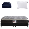 thumbnail image 1 of Colchón King Size Omega Spring Air con Box Negro y Sábanas Softy y Almohada One, 1 of 8