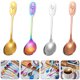 thumbnail image 5 of 4pcs Cucharas de café de acero inoxidable Cucharas de mezcla de postre (color surtido), 5 of 6