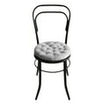 thumbnail image 2 of My Infinity Store 16" Plush Round Tufted Chair Pad/Cushions Tie-Backs (Silver Gray,1 Piece), 2 of 3