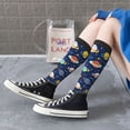 thumbnail image 5 of Honeii Planets and Stars Print Long Socks,Novelty Design Socks Gift for Men and Women,Crew Socks,Calf Socks, 5 of 6