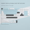 thumbnail image 1 of 140 Keys Green White Double Shot PBT Keycap RGB Shine Through Keycaps Cherry Profile for MX Switches Mechanical Gaming Keyboard, 1 of 1