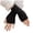 Black, variant on HEWUQI Knitted Arm Covers for Women Cute Elastic Solid Color Comfortable Fingerless Arm Sleeve Warmer Gloves Dark Gray