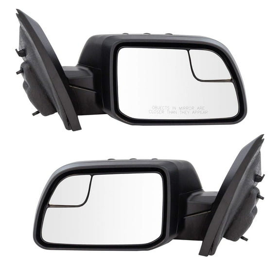 TRQ Mirror Power with Spotter Textured Black Pair of 2 for 11-14 Ford Edge New MRA09023