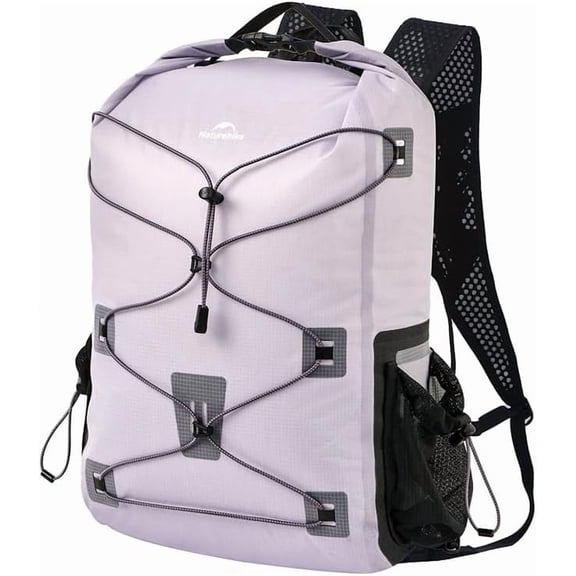 Naturehike Waterproof Dry Bag – Lightweight Large Capacity Backpack with Waterproof Pouch for Wet & Dry Camping, Outdoor Sports & Travel, 18L Purple