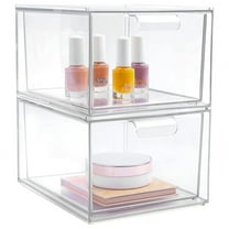 2PCS K Cup Organizer Coffee Pod Storage Container Stackable Drawers for Creamer Suger Coffee Bar Organizer