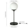 thumbnail image 4 of Evelyn&Zoe Theia 21" Tall Globe & Stem Table Lamp with Glass Shade in Blackened Bronze/Clear, 4 of 8